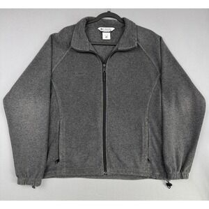 Columbia Gray Fleece Jacket Womens XL Full Zip 3 In 1 Liner Hiking Fishing Coat